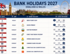 UK Bank Holidays 2027