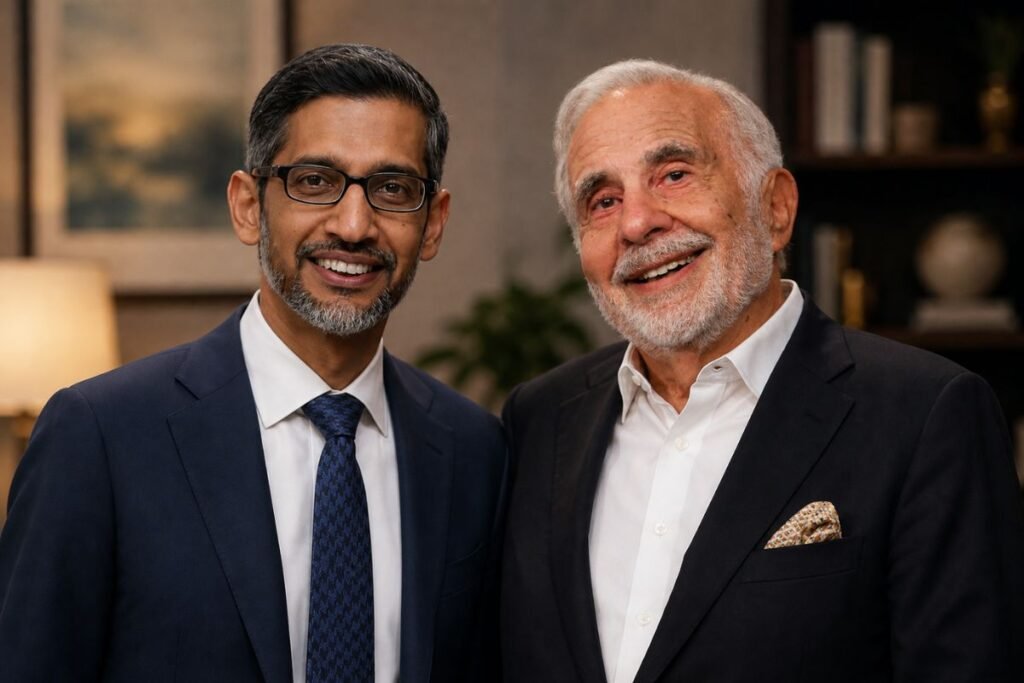 Sundar Pichai and Carl Icahn