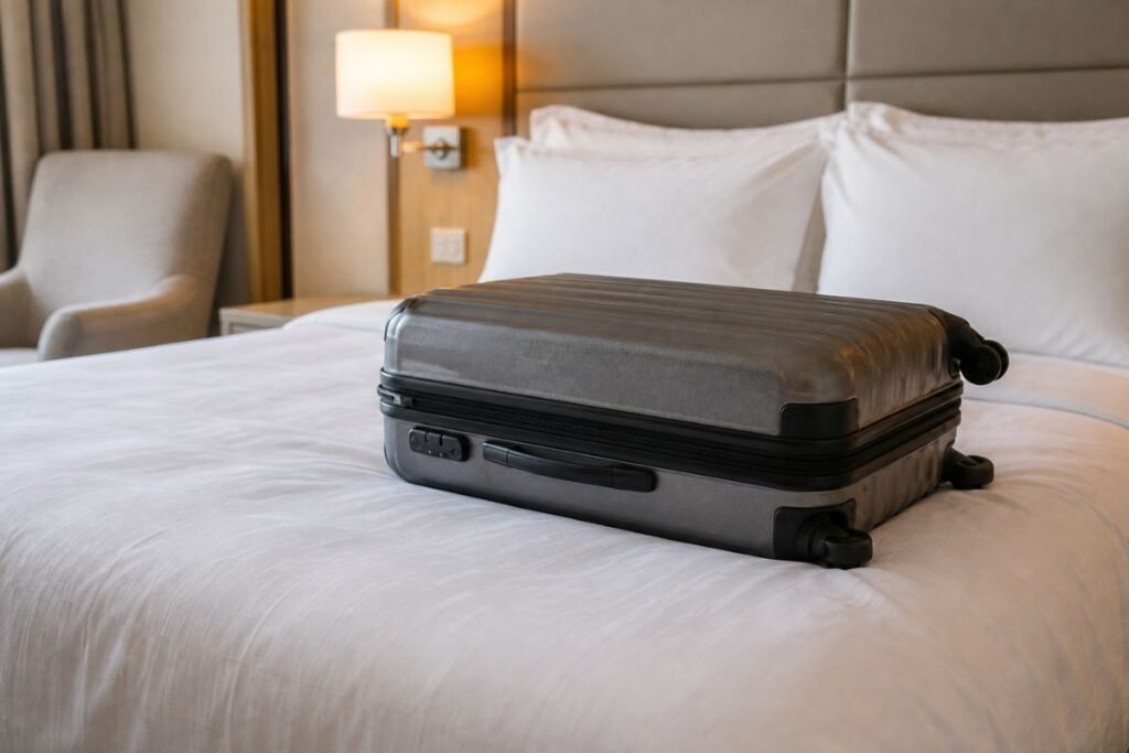Travel Experts Advise Against Unpacking Suitcases On Hotel Room Beds
